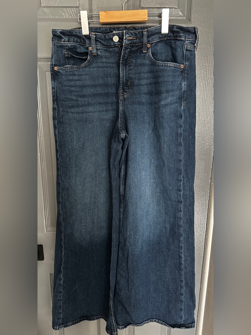 Old Navy Women's Dark Blue Wide-Leg Jeans